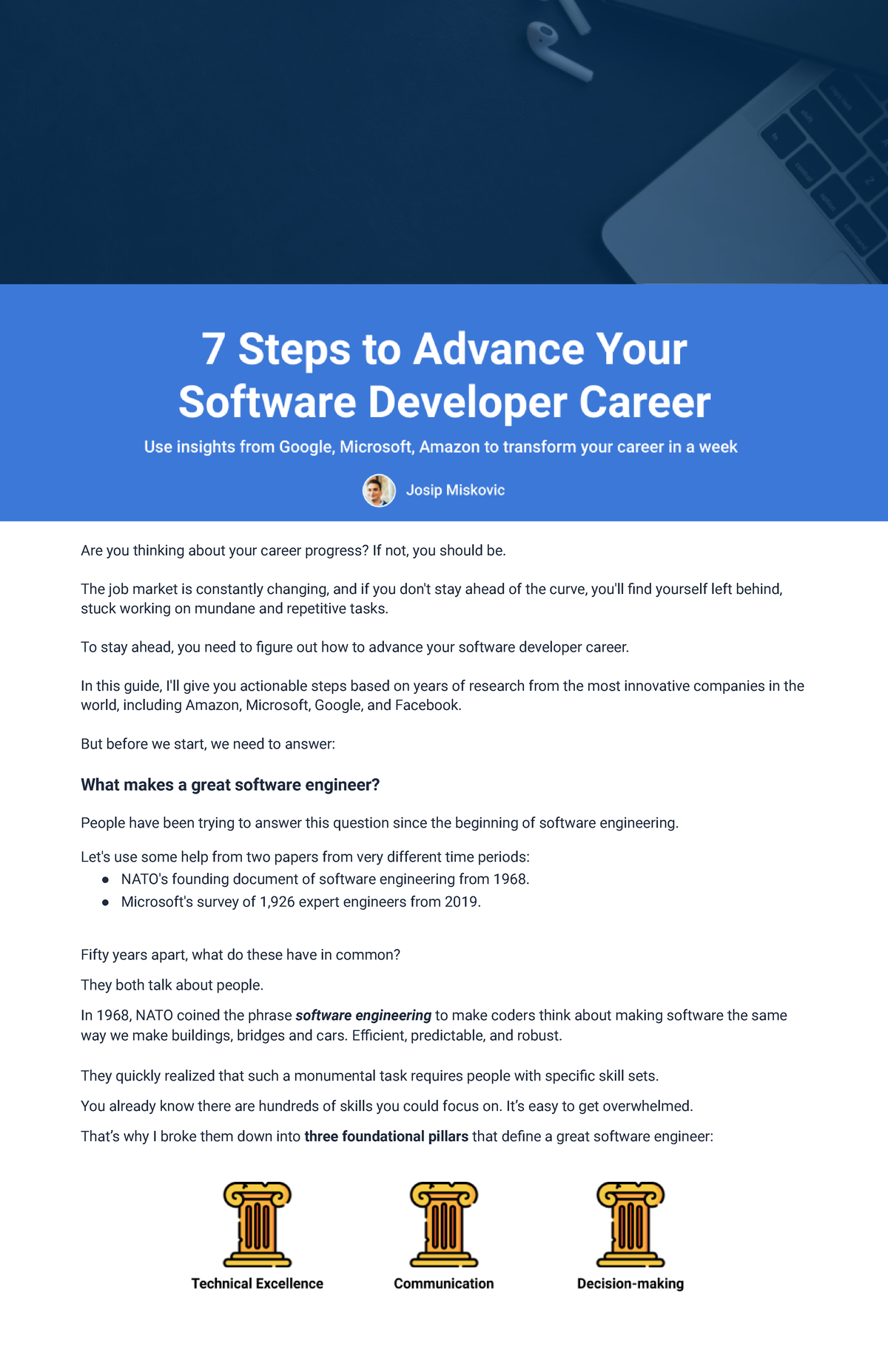 7 steps to advance software developer career - Are you thinking about ...