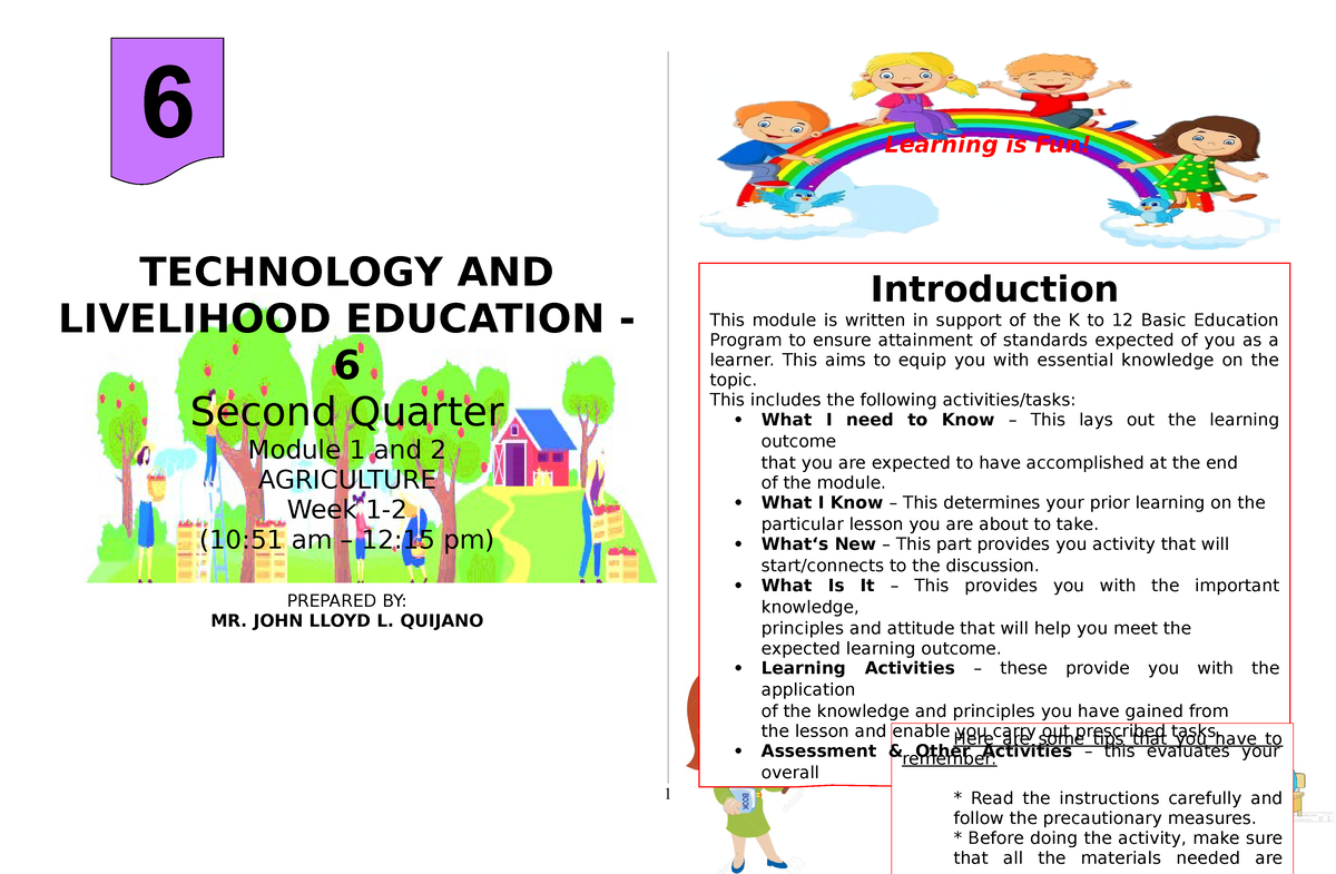 essay about technology and livelihood education