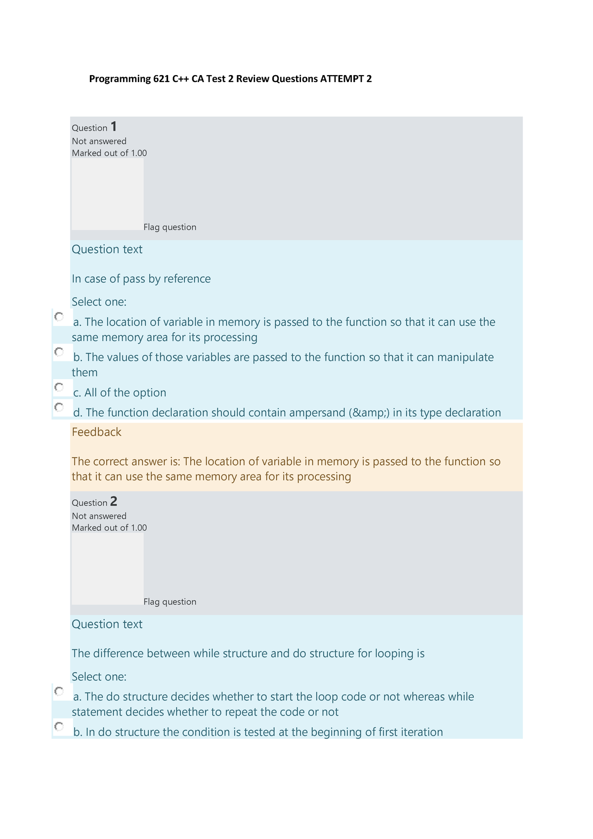 programming 621 assignment