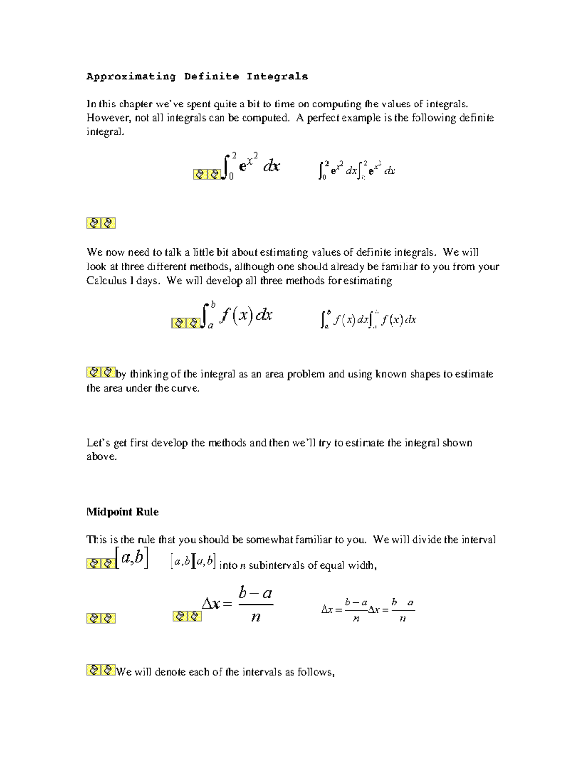 Approximations - Approximating Definite Integrals - Studocu