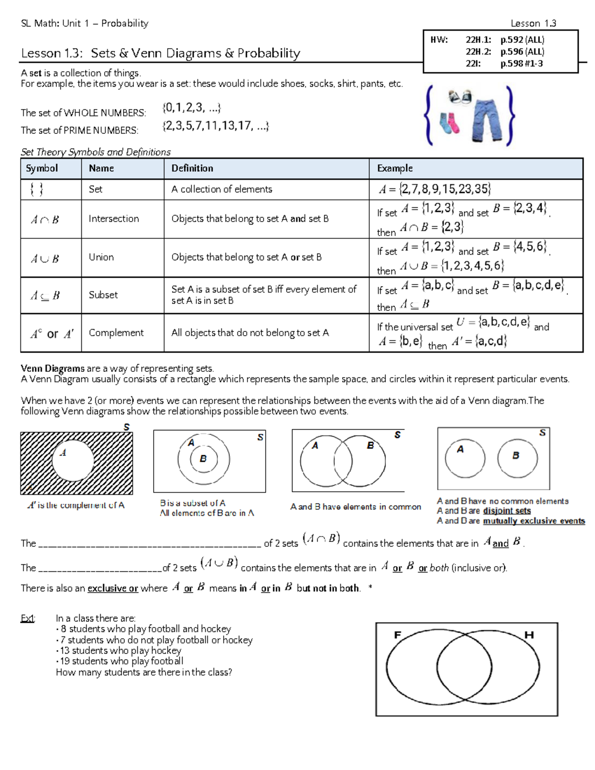 unit 12 probability homework 1 intro to sets venn diagrams