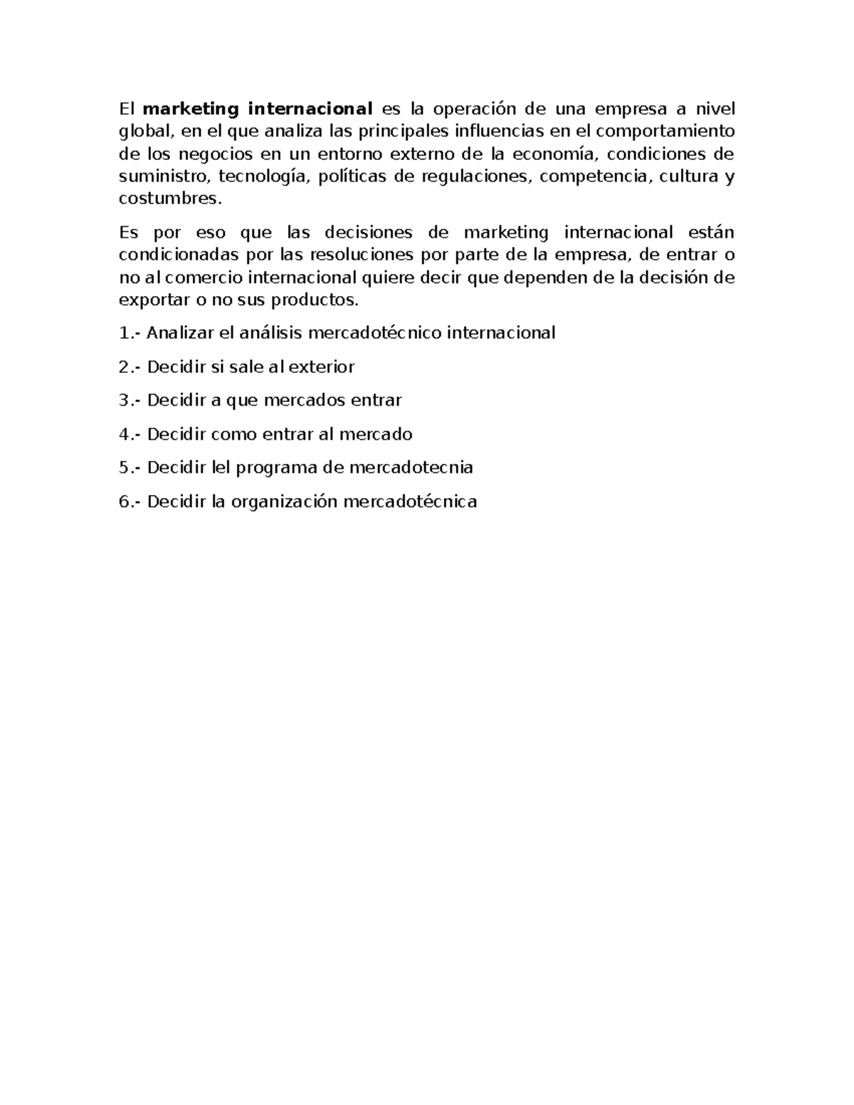 MKT Internacional - El marketing internacional es la operación de una ...