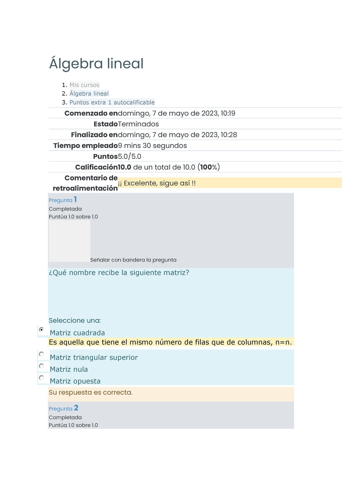 Álgebra Lineal Autocalificable Semana 1 - ¡lgebra Lineal 1. Mis Cursos ...