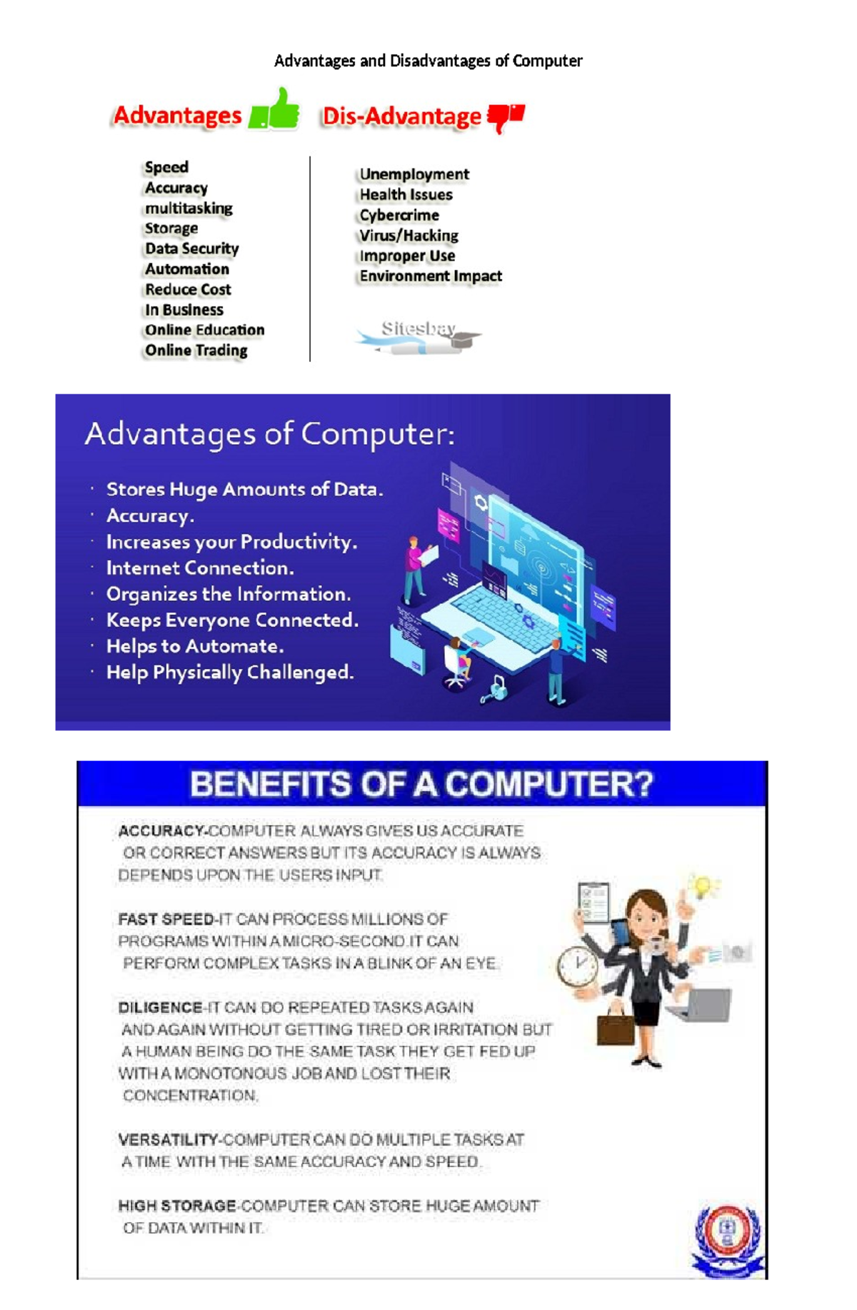 Advantages and Disadvantages of Computer - Maed Educational Management ...