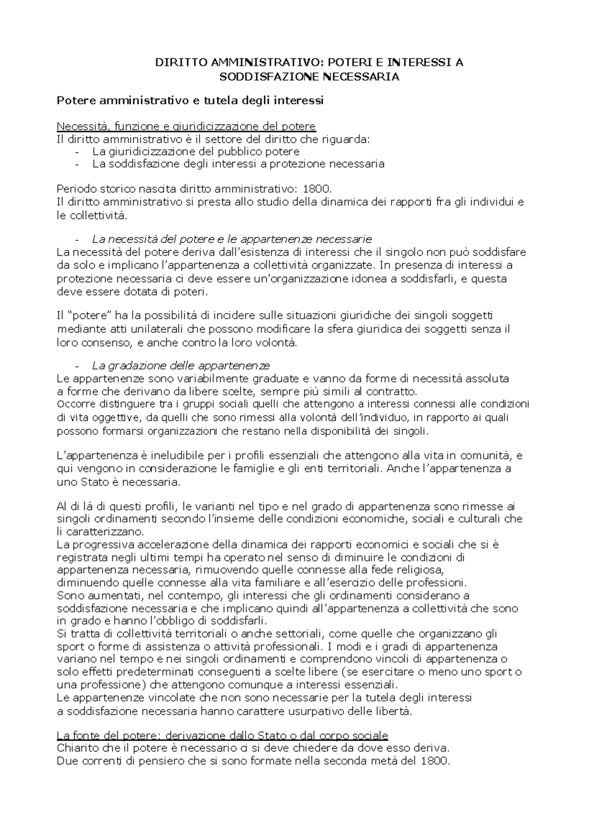 Elementi Di Diritto Amministrativo Riassunto Pdf