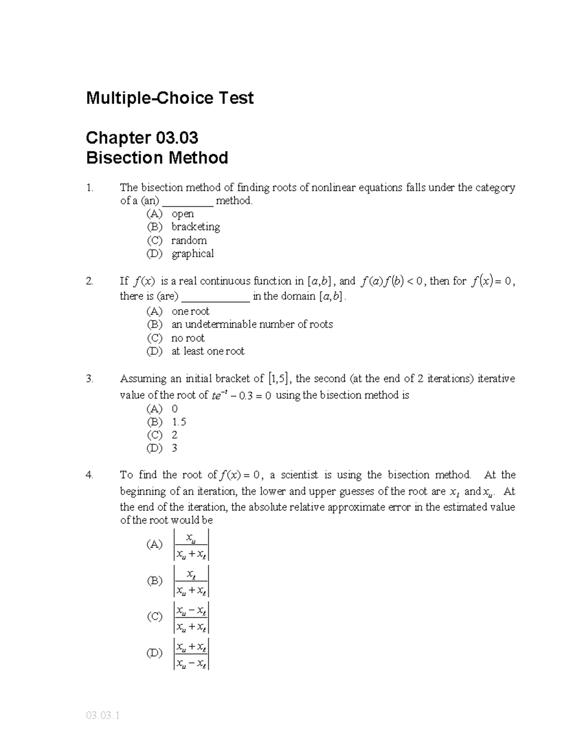 quiz-03nle-bisection-03-multiple-choice-test-chapter-03-bisection