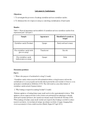 FST Lab report 3 - Milk - Lab report 3: Milk Objectives: To examine the ...