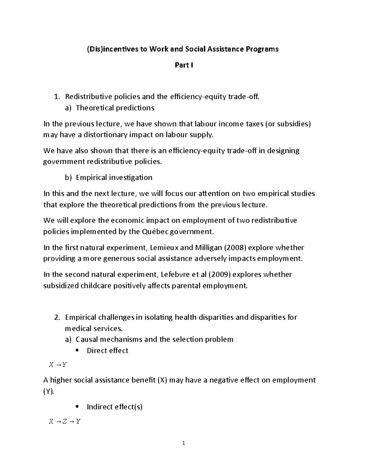 10 Social Assistance Programs Part I - Redistributive policies and the ...