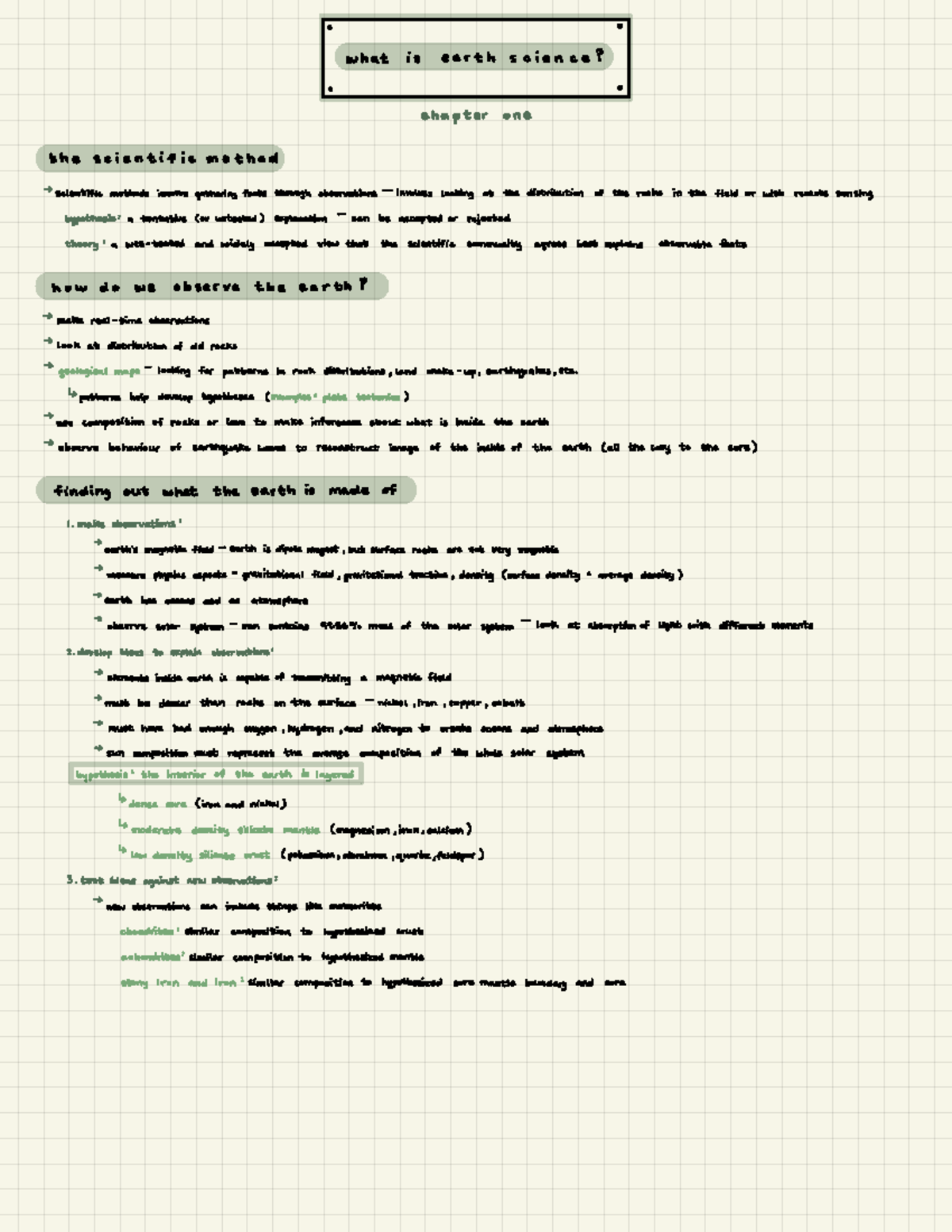 A) Chapter 1- Introduction - ⑧ Or what is earth science ? Be Chapter ...