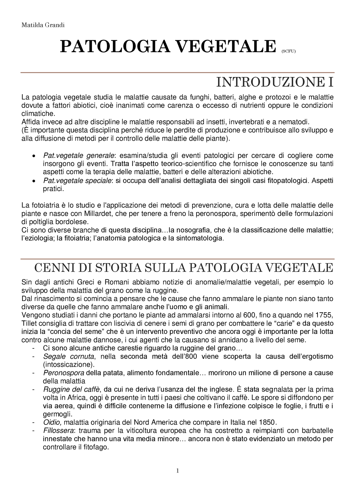 Patologia Vegetale Completa Patologia Vegetale 9cfu Introduzione I La Patologia Vegetale 8791