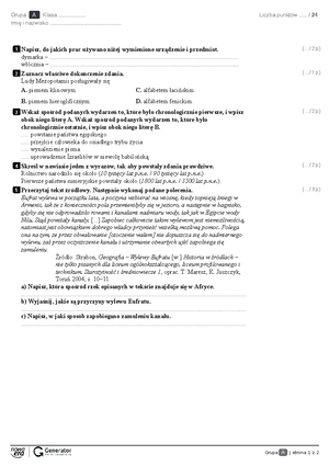 Historia I Społeczeństwo Klasa 6 Sprawdzian Dział 3 www.studocu.com
