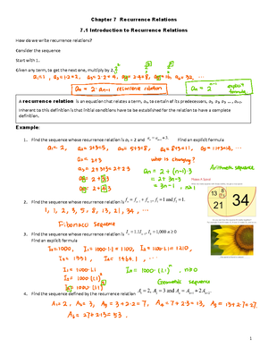 3 - Homework practice review - Chapter 3 Functions, Sequences, and ...