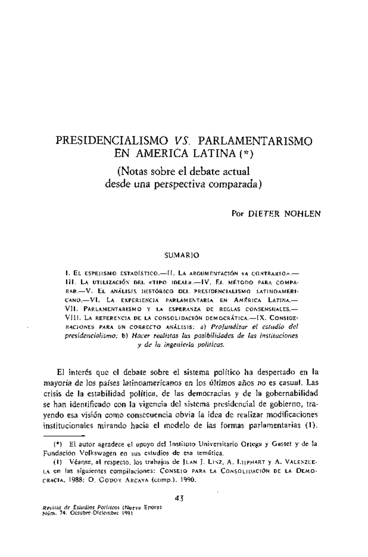 Presidencialismo Versus Parlamentarismo En America Lati-27142 ...