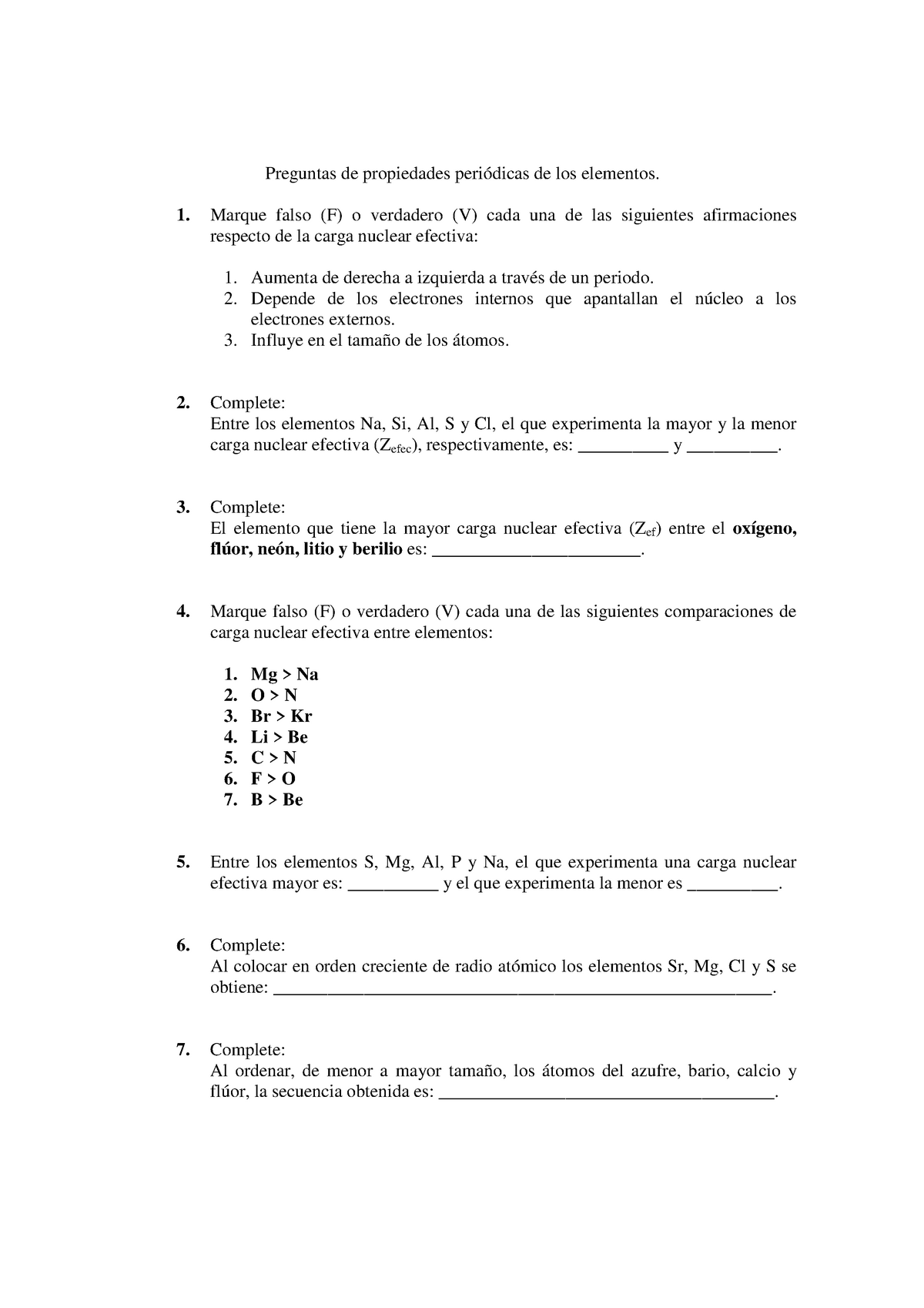 Preguntas De Propiedades Periodicas De Los Elementos Q0104 Studocu
