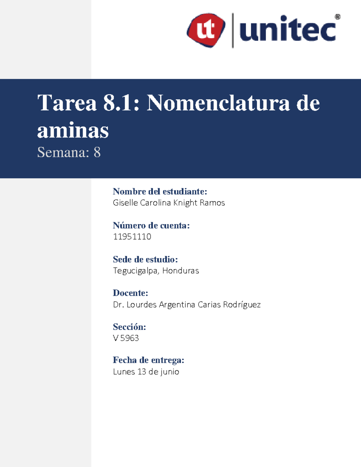 Tarea 8 - Encuentra La Nomenclatura De Cada Molecula - Nombre Del ...