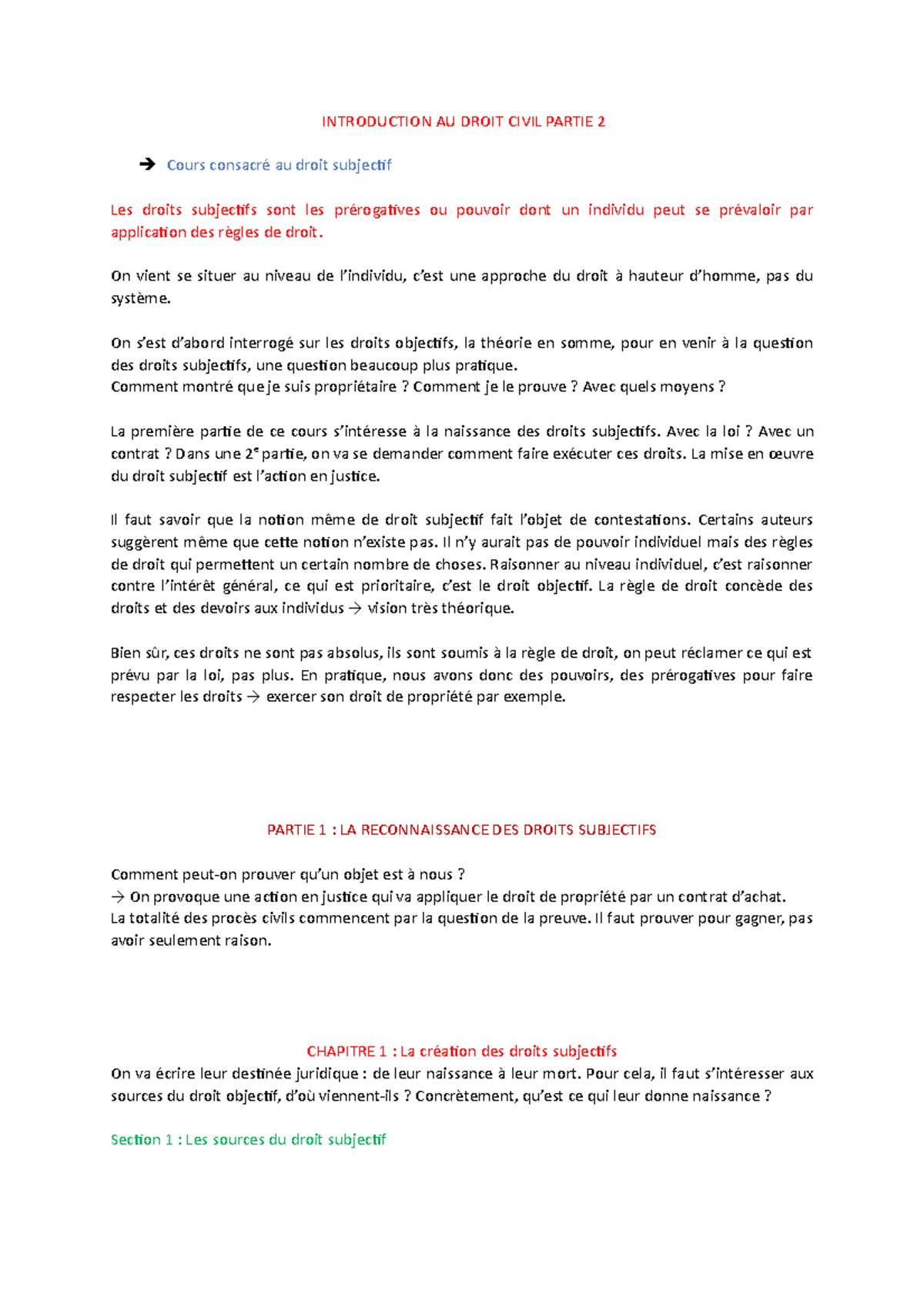 Droit civil partie 2 - INTRODUCTION AU DROIT CIVIL PARTIE 2 Cours ...