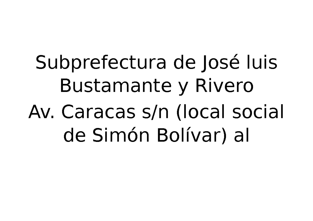 Cartel Acxaca Ciencia Política Subprefectura De José Luis Bustamante Y Rivero Av Caracas