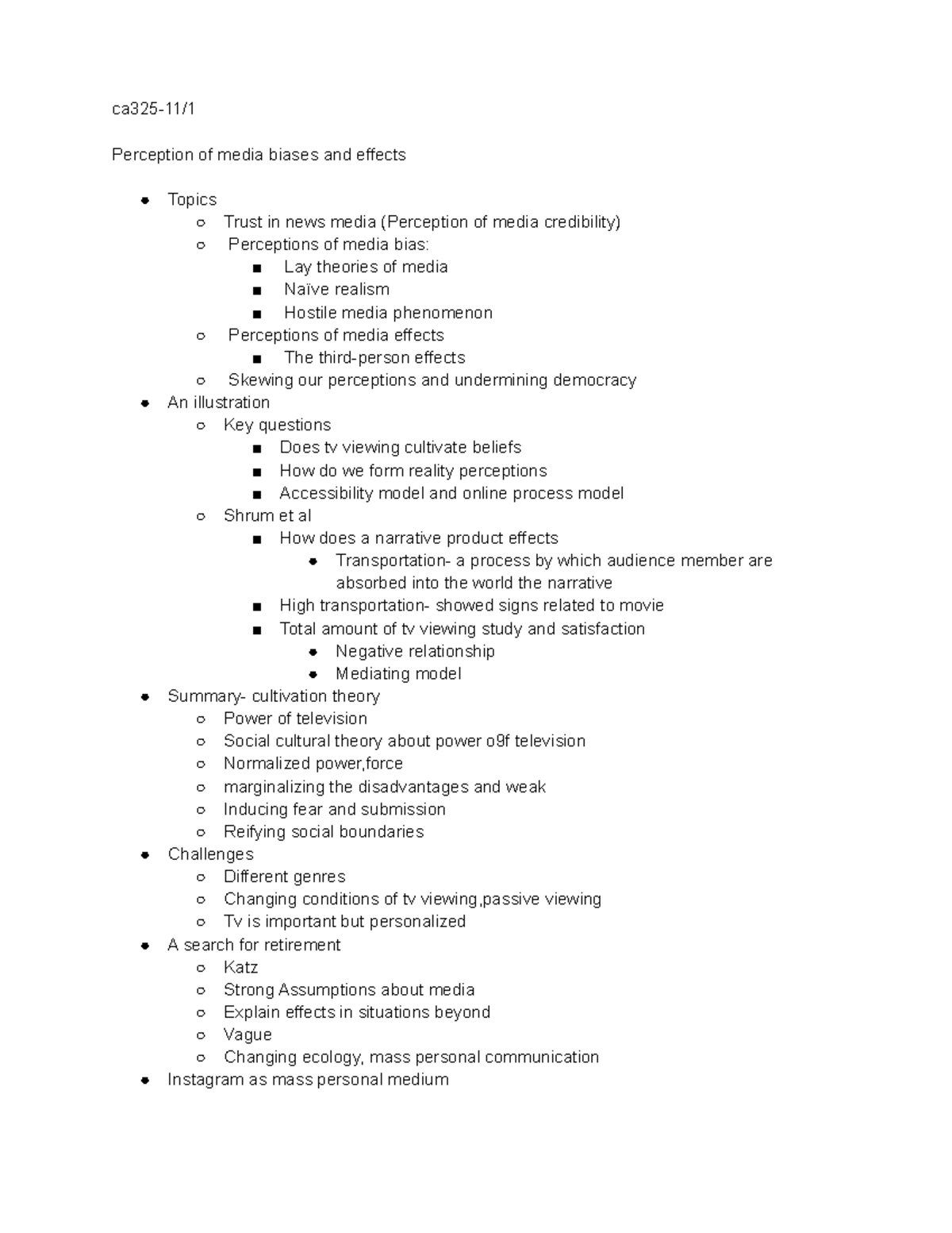 Ca325-11 1 - Ca325-11 1 - Ca325-11  Perception Of Media Biases And 