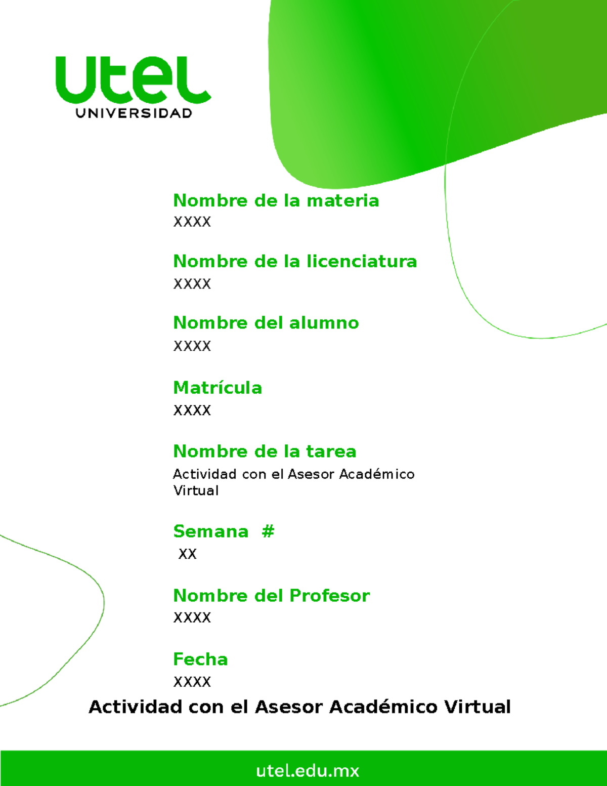 Formato Utel Utel Plus (Descargar documento desde Archivo) - Nombre de ...