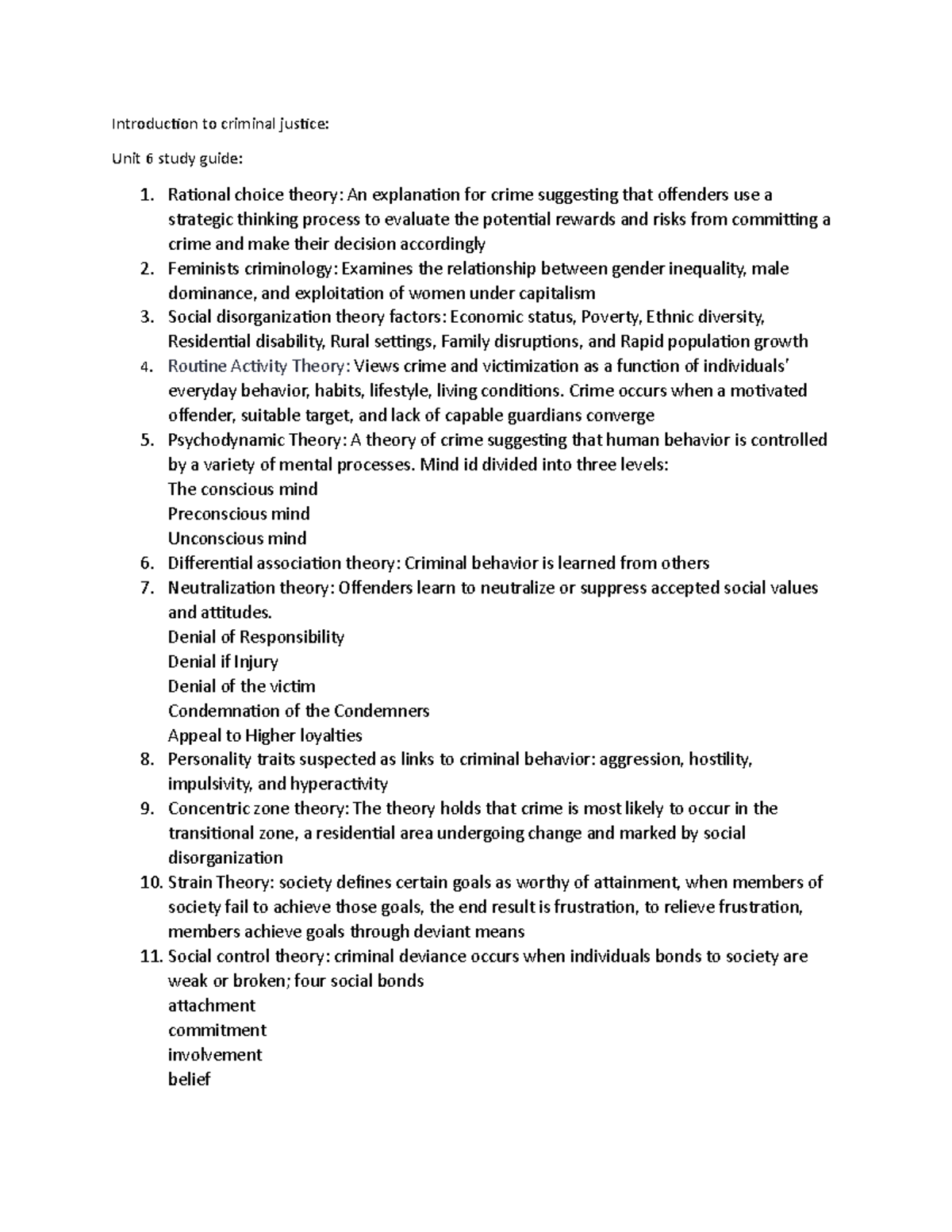 Intro to criminal justice unit 6 study guide - Introduction to criminal ...
