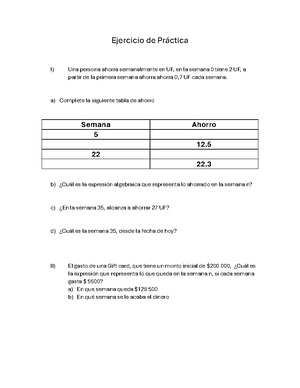 Ejercicios de Preparación Prueba Unidad 4 - EJERCICIOS DE PREPARACIÓN ...