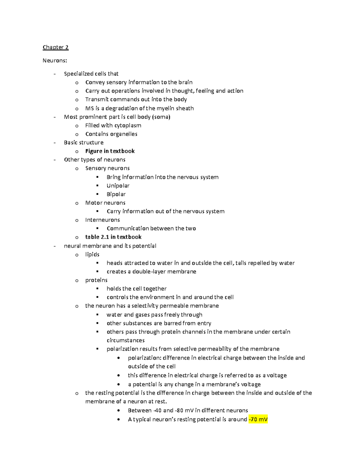 2 - Communication Within the Nervous System - Chapter 2 Neurons ...