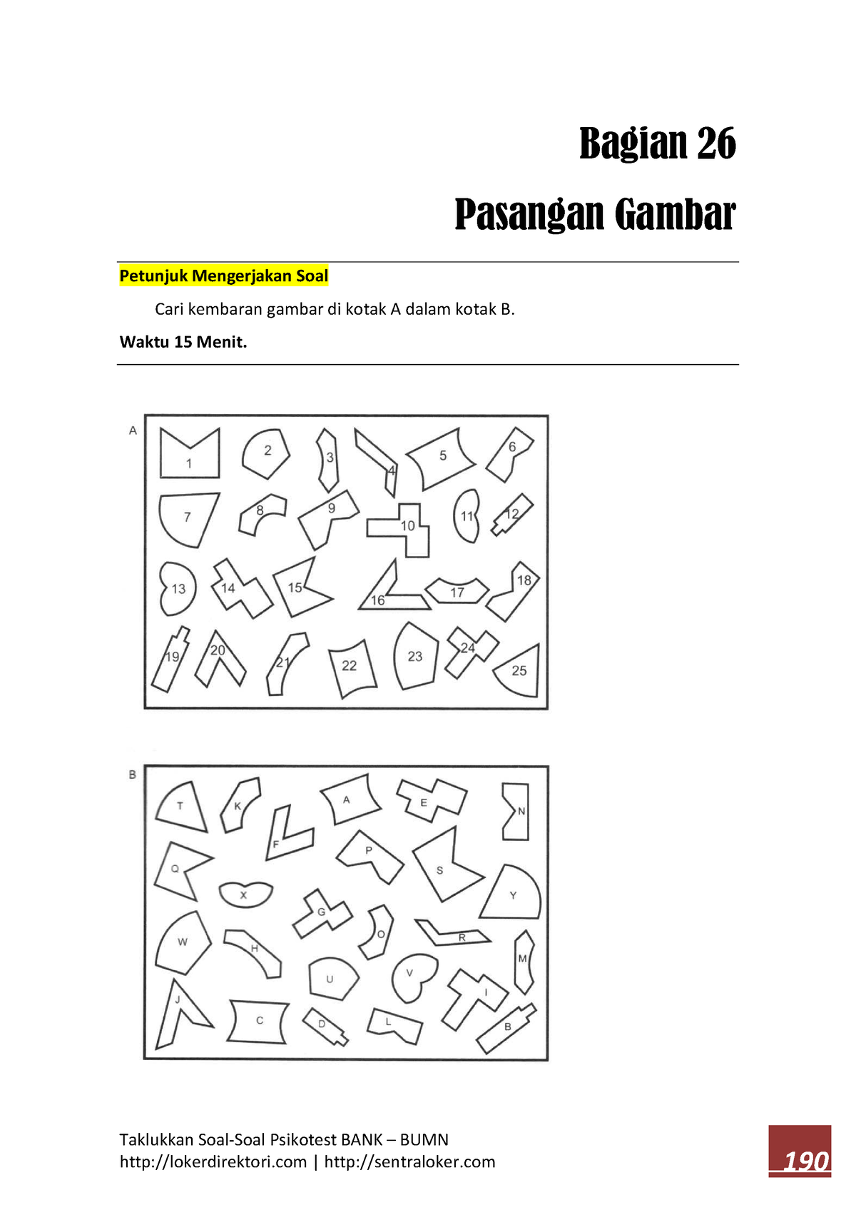 TES Pasangan Gambar - Taklukkan Soal-Soal Psikotest BANK – BUMN ...