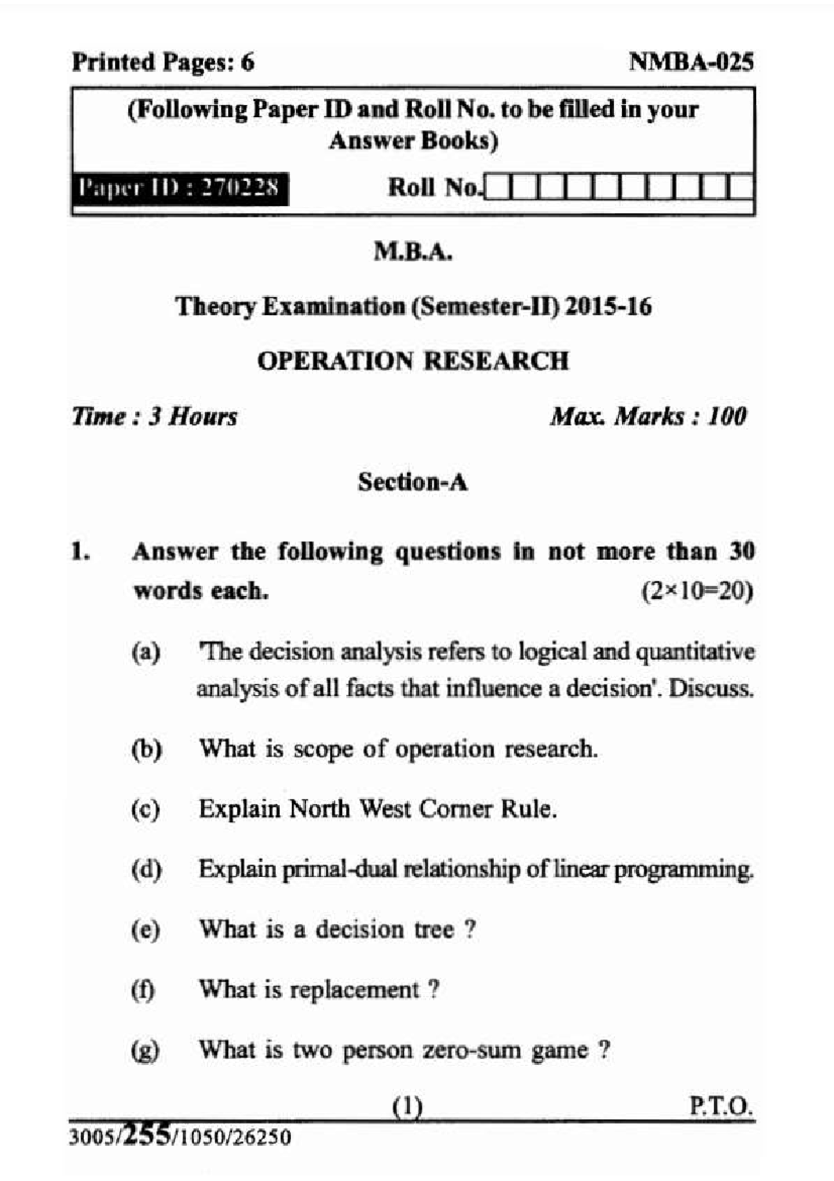 QTM (2015-2016 ) - These are previous question paper that a student can ...
