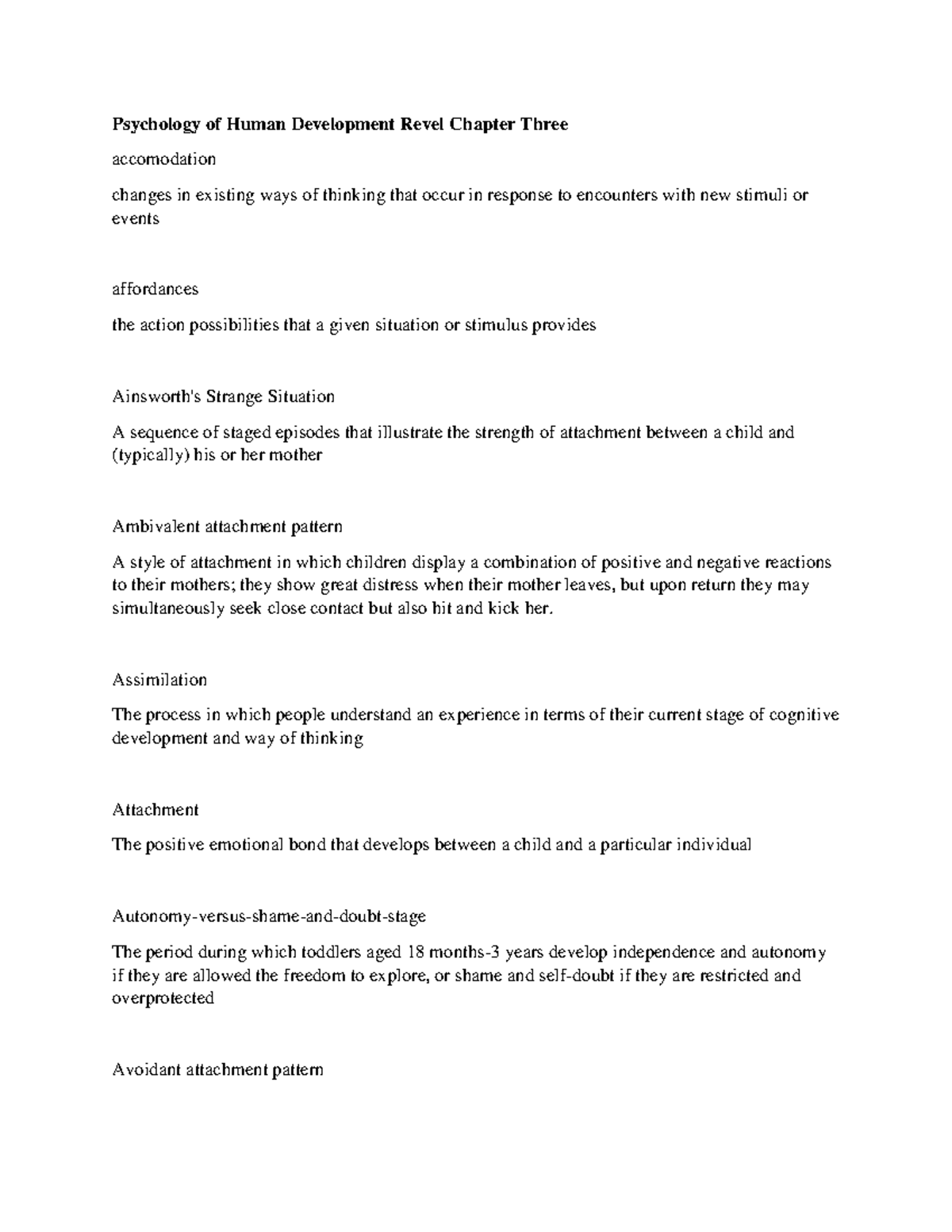 Psychology of Human Development Revel Chapter Three - Psychology of ...