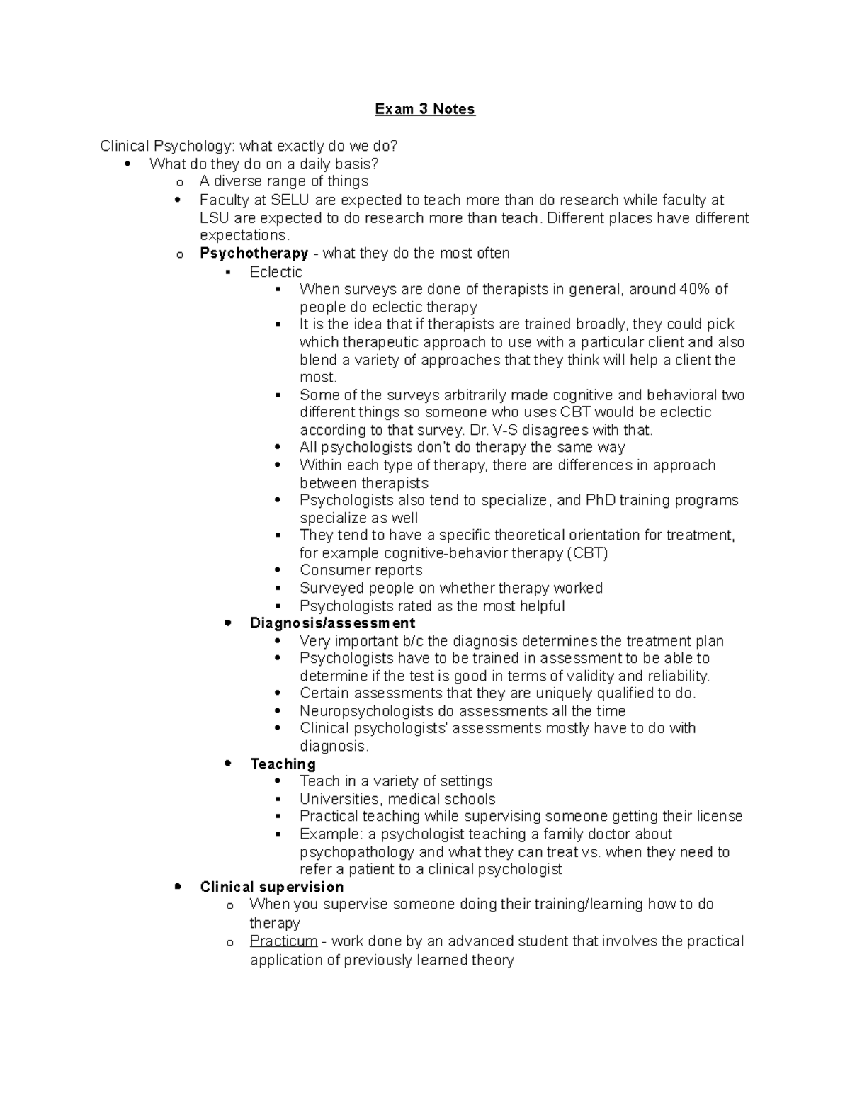Psych 350 Exam 3 Notes - Professor: Dr. Paula Varnado-Sullivan - Exam 3 ...
