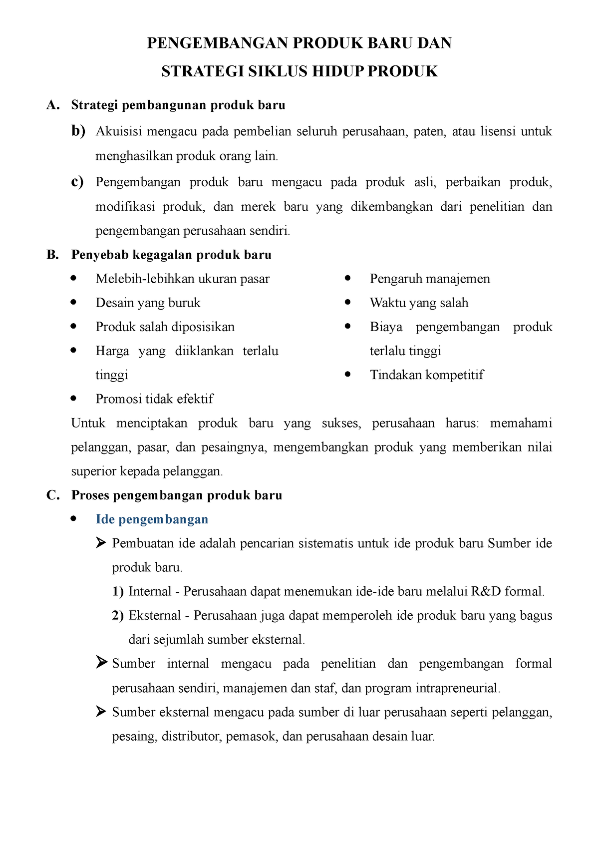 7. Pengembangan Produk BARU DAN Strategi Siklus Hidup Produk ...