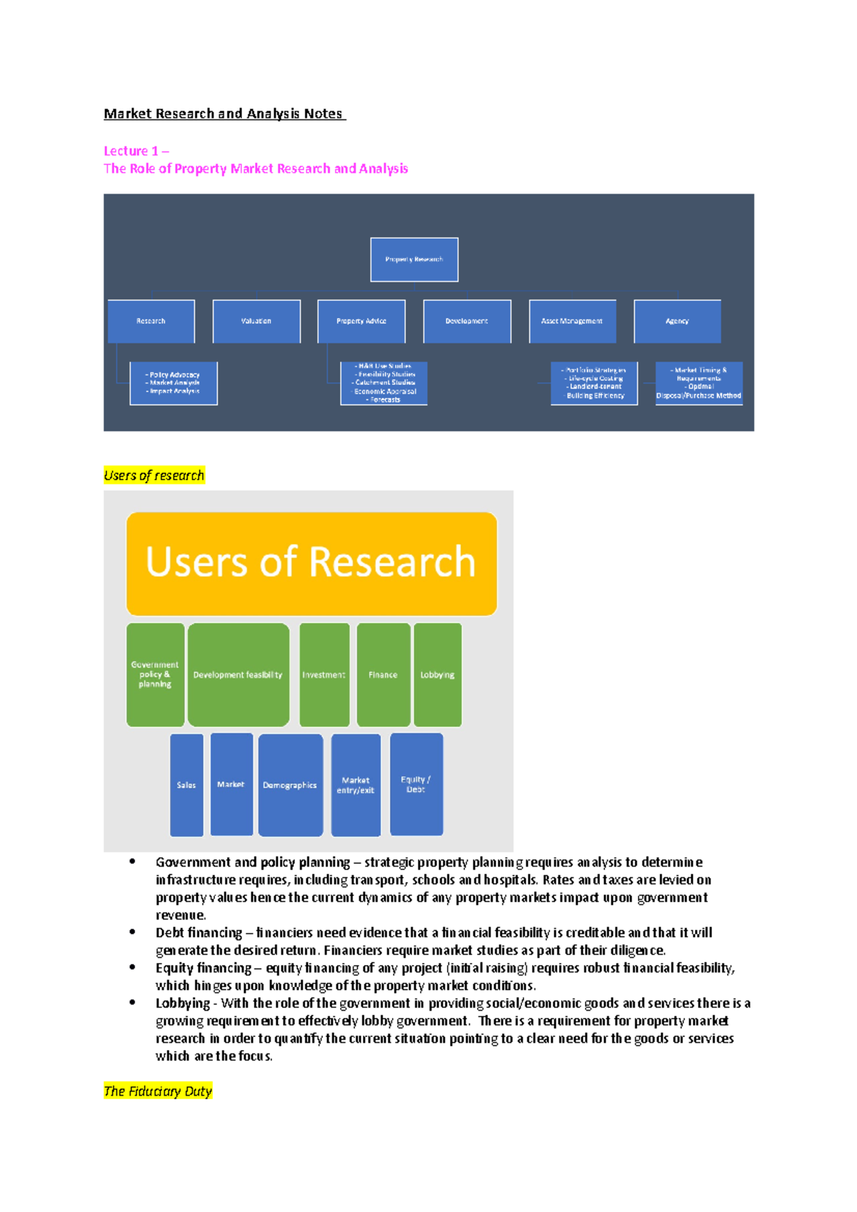 Market Research and Analysis Notes Market Research and Analysis Notes