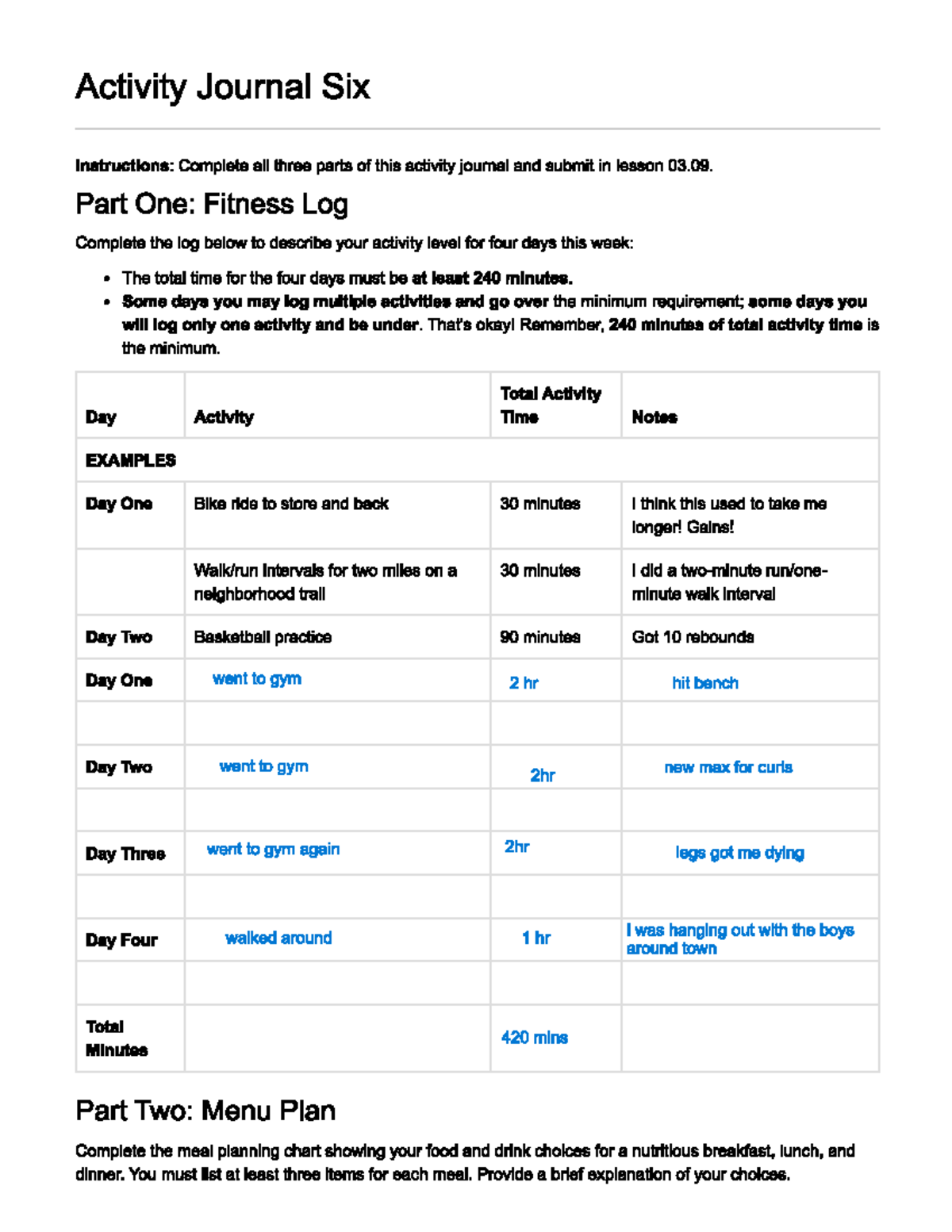 Activity journal 6 - Studocu