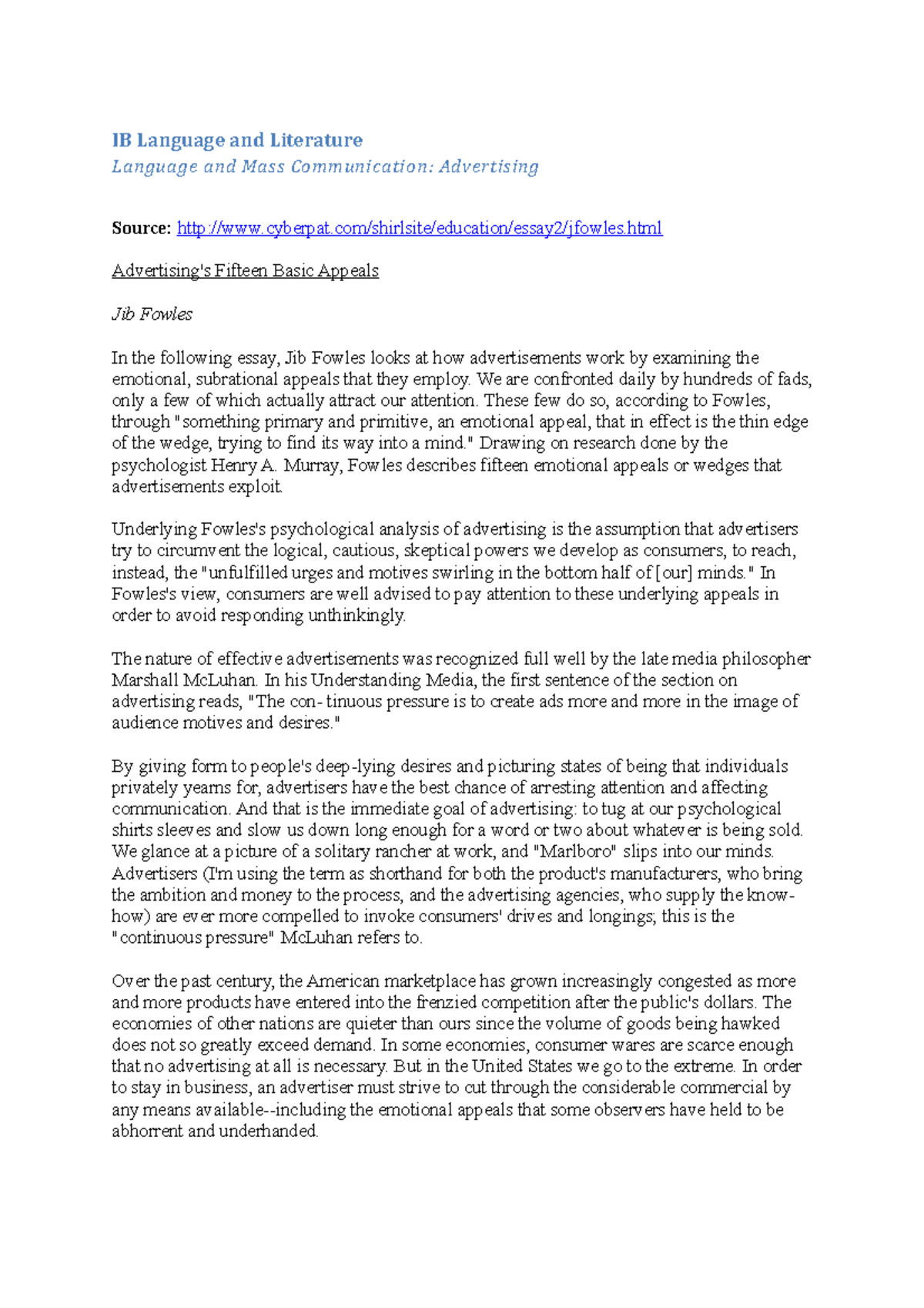 15-basic-appeals in language advertising - IB Language and Literature ...