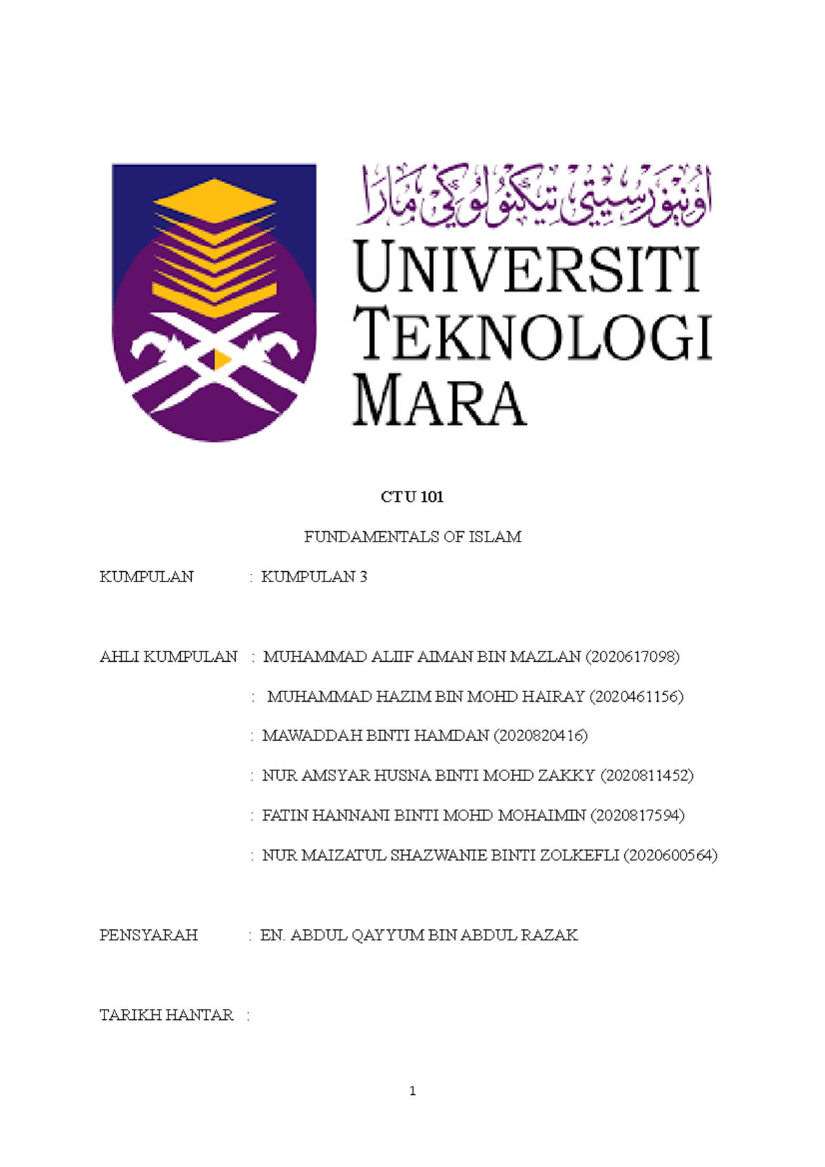 Tajuk Konsep DAN Penyimpangan Triniti - fundamentals of islam 