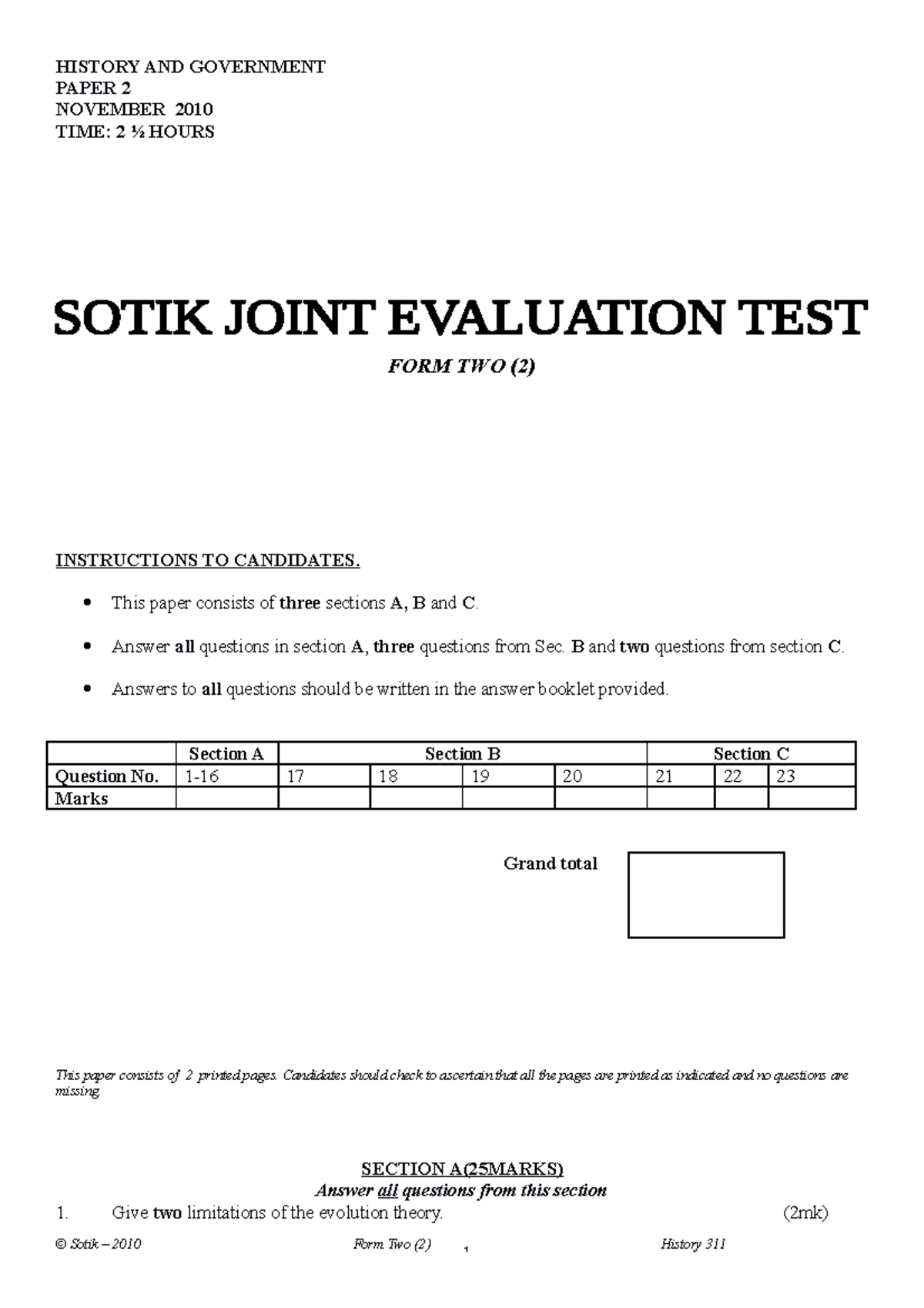 Hist f2t3 172016 007 - Simplified notes - HISTORY AND GOVERNMENT PAPER ...