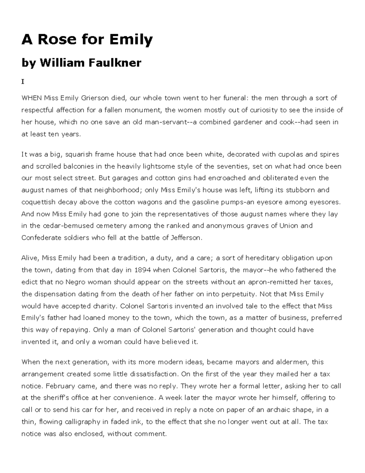 faulkner-a-rose-for-emily-a-rose-for-emily-by-william-faulkner-i