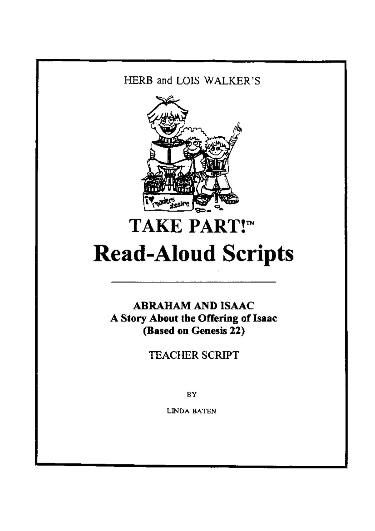 Abraham and isaac - HERB and LOIS readers TAKE Scripts ABRAHAM AND ...