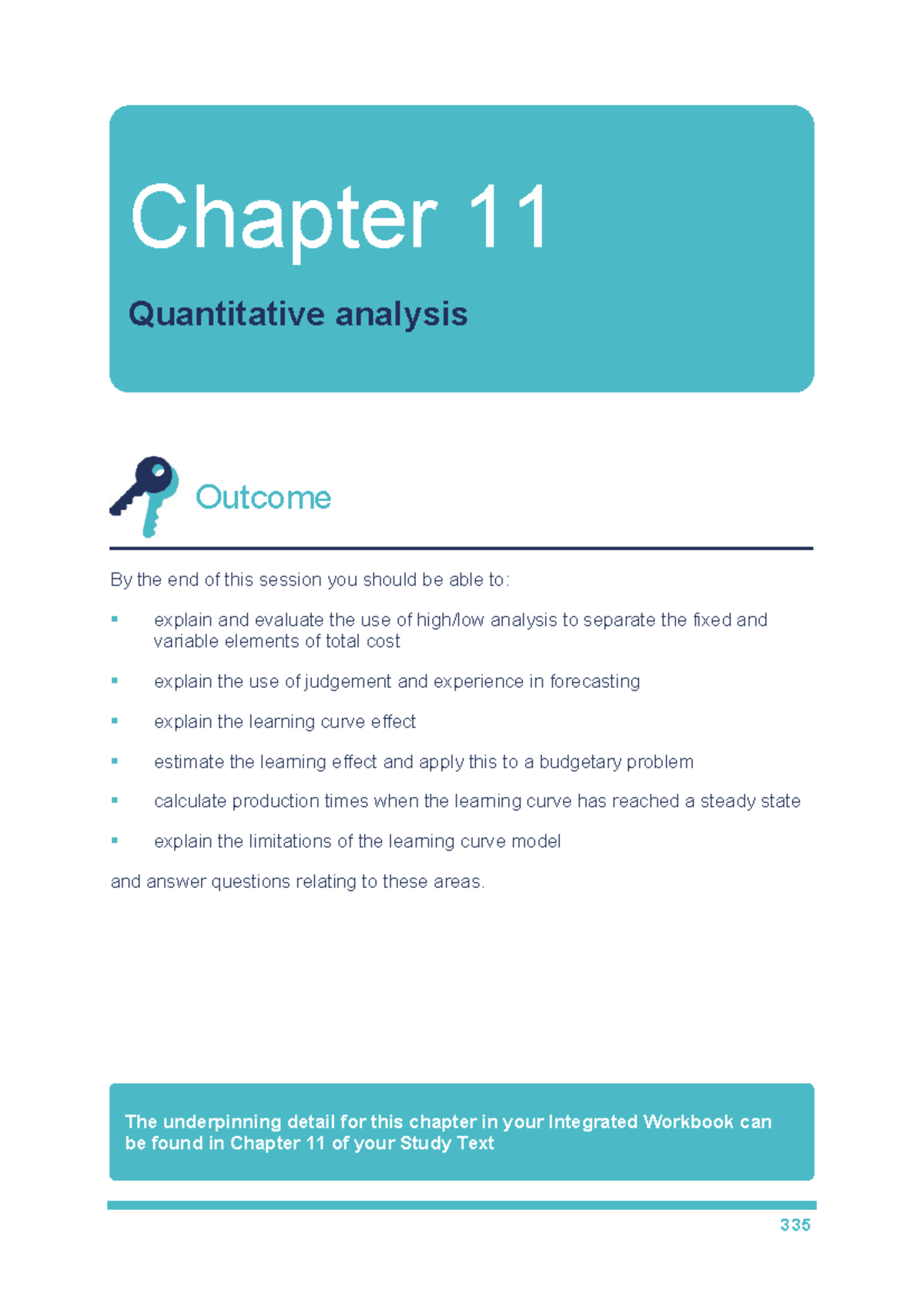Quantitive analysis - acca - By the end of this session you should be ...