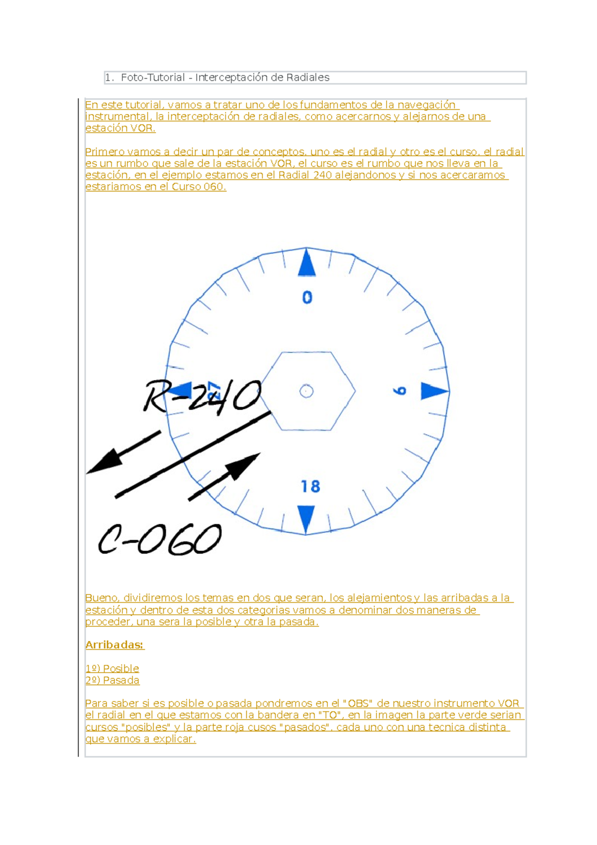 RESUYMEN - RADIAL - 1. Foto-Tutorial - Interceptación de Radiales En ...