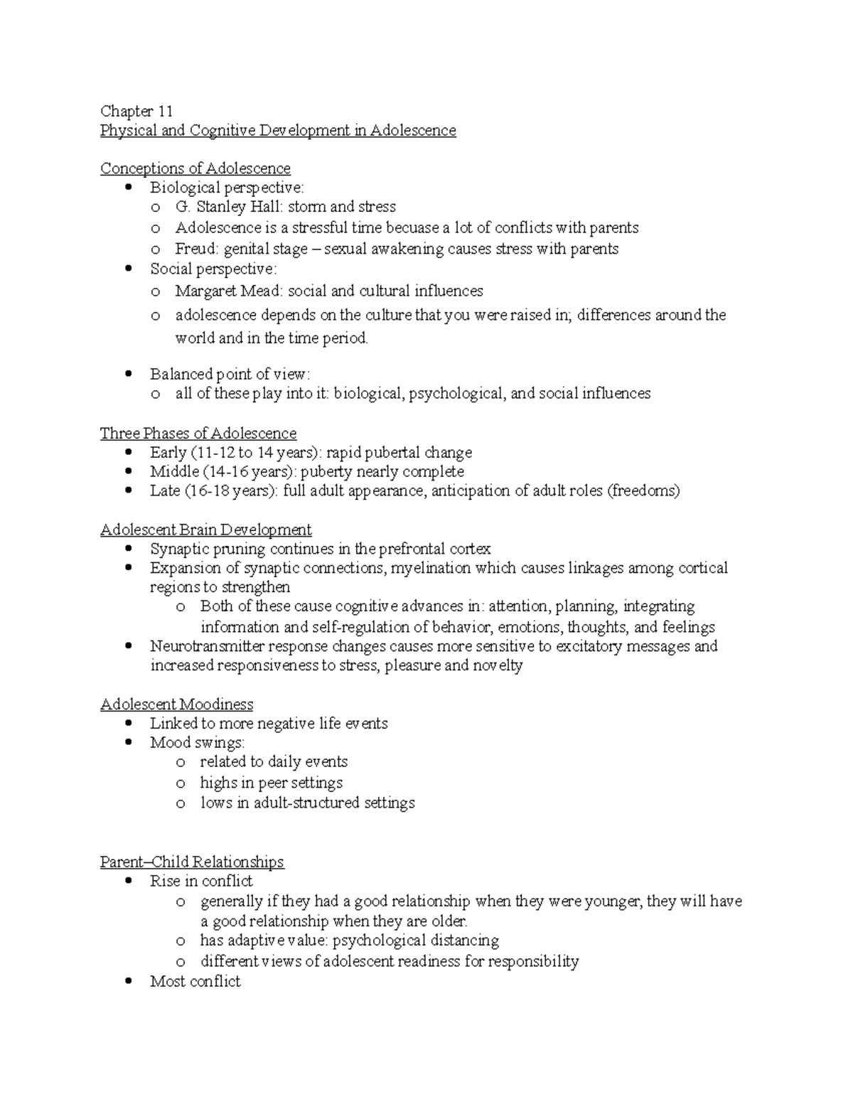 Chapters 11 12 physical and cognitive development in adolescence