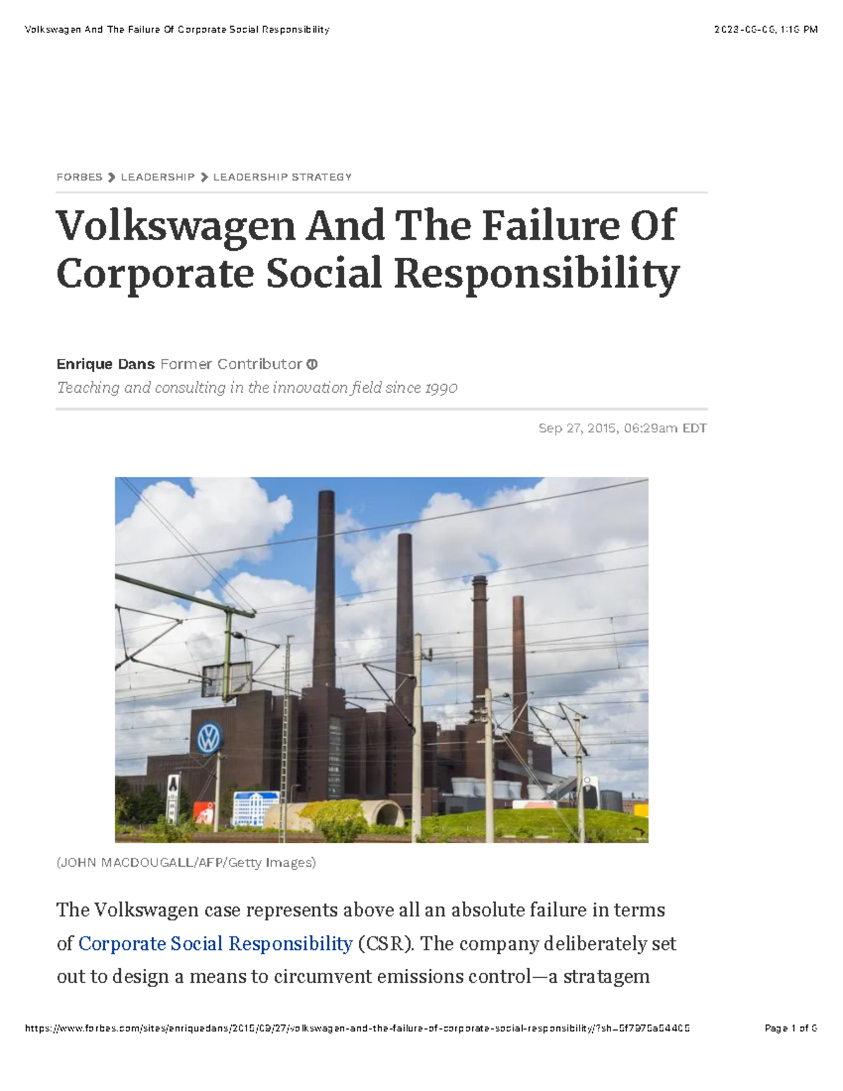 Corporate Social Responsibility Failure Examples – PPWBP