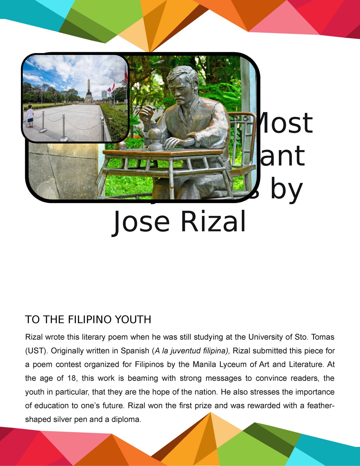 3. The 8 Most Important Literary Works by Jose Rizal - The 8 Most ...