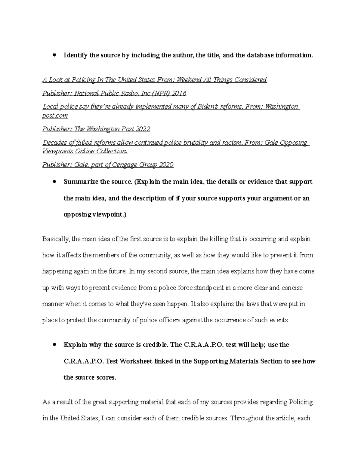 English week 3-4 - week 3 - Identify the source by including the author ...