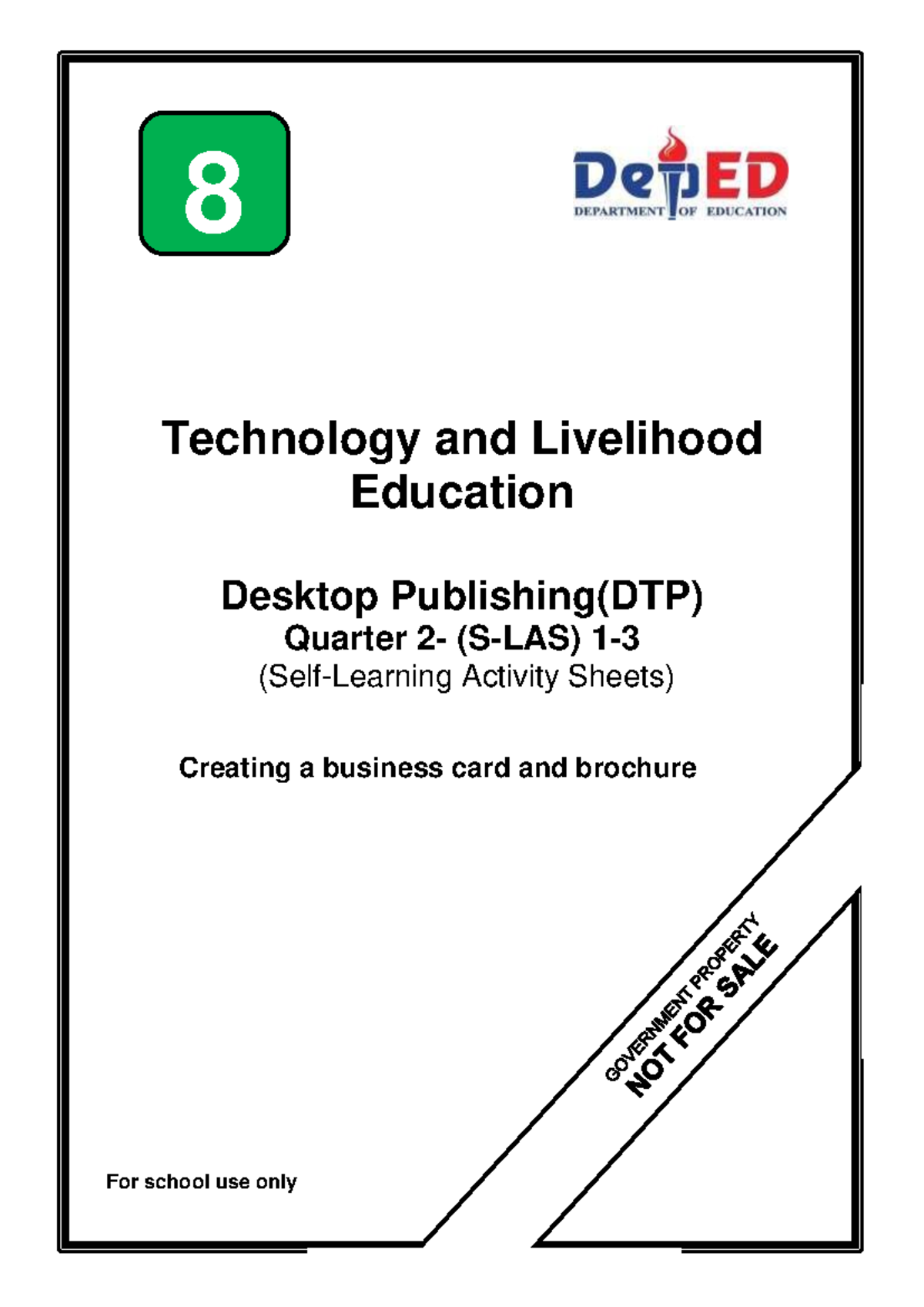 ICT8 Q2 SLAS1-3 - Technology And Livelihood Education Desktop ...