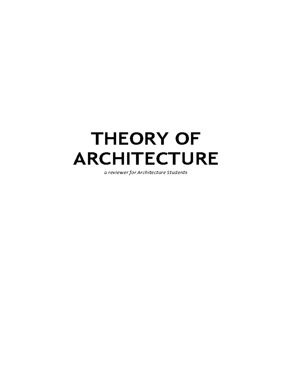 1-theory-of-architecture-theory-of-architecture-a-reviewer-for