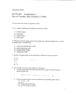 ST 370 Homework 5 - ST 370 - Studocu