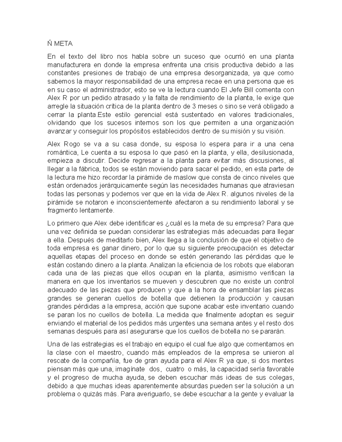 1ES UN TEMA DE LA META EL LIBRO - Ñ META En el texto del libro nos ...