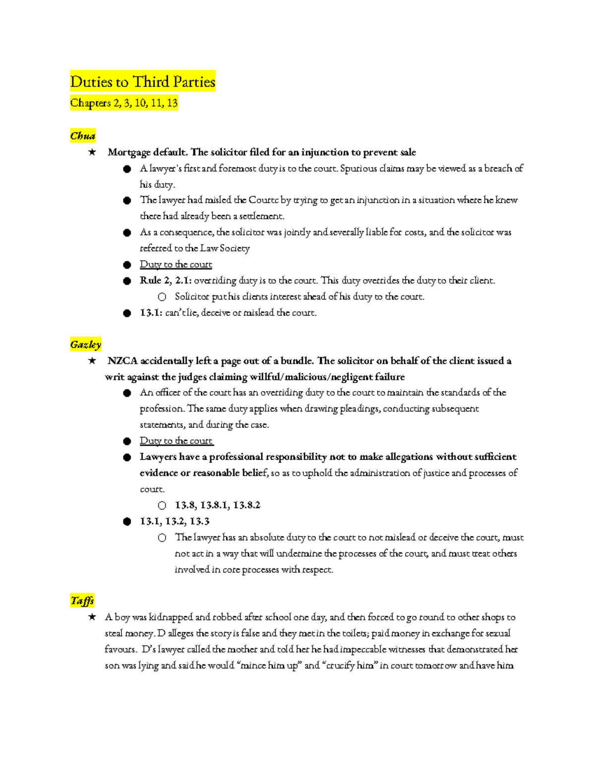 Ethics Final Exam cheatsheet - Duties to Third Parties Chapters 2, 3 ...