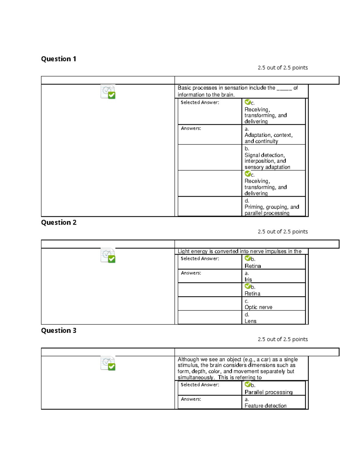 Psych 101 Practice Exam 2 - Question 1 2 Out Of 2 Points Basic ...